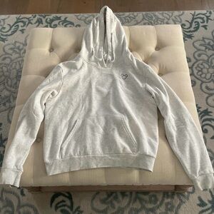 H&M Light Gray Hoodie with Subtle Mickey Outline